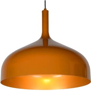 Duża lampa wisząca metalowa do salonu Rozalla 50 żółty połysk Lucide