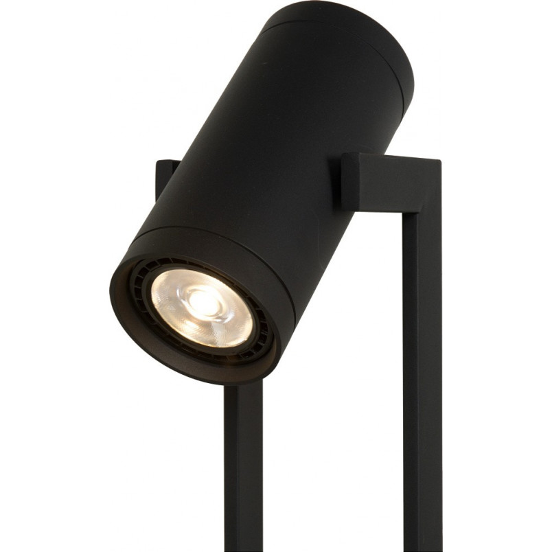 Minimalistyczna lampa podłogowa regulowana Dome czarna marki Lucide
