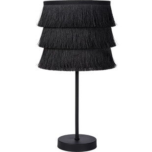 Lampa stołowa z frędzlami boho Togo szara marki Lucide