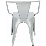 Krzesło metalowe z podłokietnikami Paris Arms szare marki D2.Design