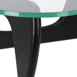 Stolik kawowy szklany Trix 125x90 przezroczysty/czarny marki D2.Design