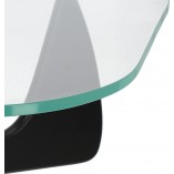 Stolik kawowy szklany Trix 125x90 przezroczysty/czarny marki D2.Design