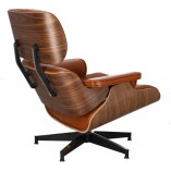 Fotel skórzany obrotowy Vip brązowy/orzech marki D2.Design