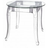 Stół szklany glamour Ghost 80 przezroczysty marki D2.Design