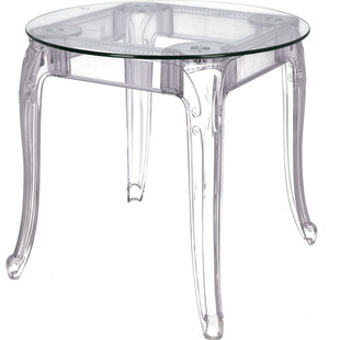 Stół szklany glamour Ghost 80 przezroczysty marki D2.Design