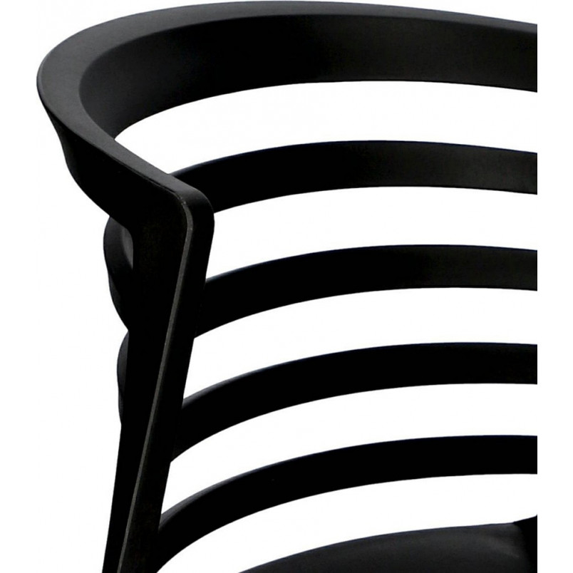 Krzesło plastikowe ogrodowe Muna czarne marki Intesi