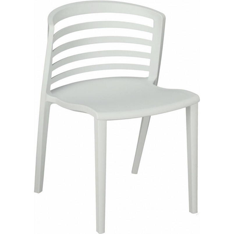 Krzesło plastikowe ogrodowe Muna białe marki Intesi