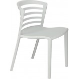 Krzesło plastikowe ogrodowe Muna białe marki Intesi
