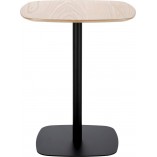 Stół loft na jednej nodze Mizo 60x60 dębowo-czarny marki Intesi