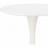 Stół okrągły na jednej nodze Skinny 60 biały marki Simplet