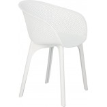 Krzesło ażurowe kubełkowe Dacun białe marki Intesi