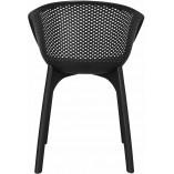 Krzesło ażurowe kubełkowe Dacun czarne marki Intesi