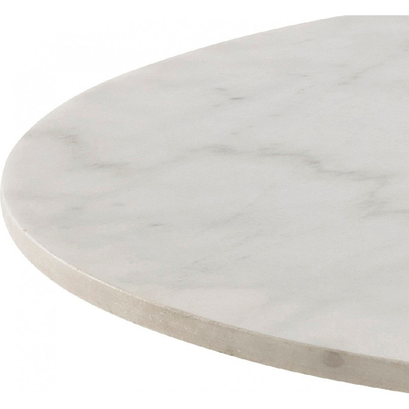 Stół marmurowy na jednej nodze Corby 105 biało-czarny marki Actona