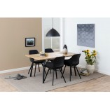 Stół prostokątny loft Cenny 160x90 dębowo-czarny marki Actona