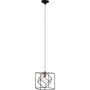 Lampa wisząca druciana kwadratowa Tycho 25 Czarno-Miedziana marki Brilliant