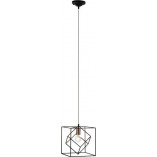 Lampa wisząca druciana kwadratowa Tycho 25 Czarno-Miedziana marki Brilliant