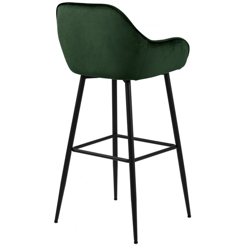 Krzesło barowe welurowe Brooke VIC zielone marki Actona