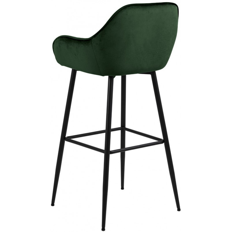 Krzesło barowe welurowe Brooke VIC zielone marki Actona