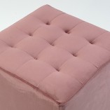 Pufa welurowa pikowana Lori II Velvet różowa marki Signal