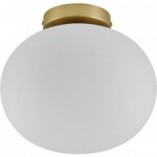 Plafon szklana kula Alton 27 biały opal/mosiądz marki Nordlux