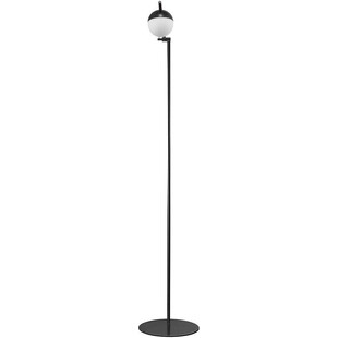 Lampa podłogowa szklana kula Contina biało-czarna marki Nordlux