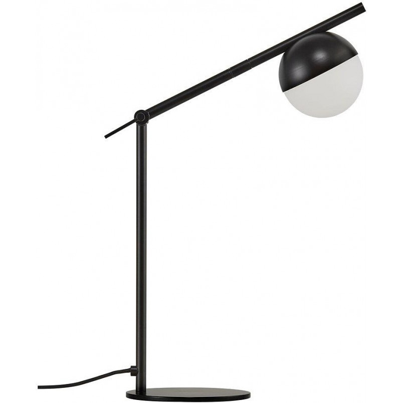 Lampa stołowa szklana kula Contina biało-czarna marki Nordlux