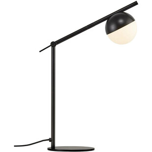 Lampa stołowa szklana kula Contina biało-czarna marki Nordlux
