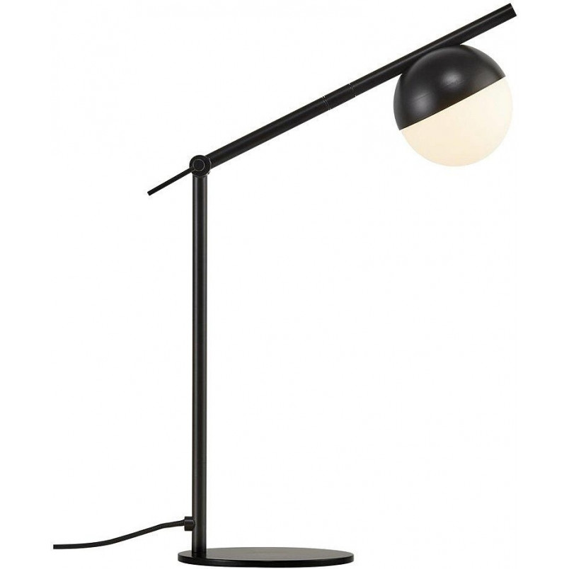 Lampa stołowa szklana kula Contina biało-czarna marki Nordlux