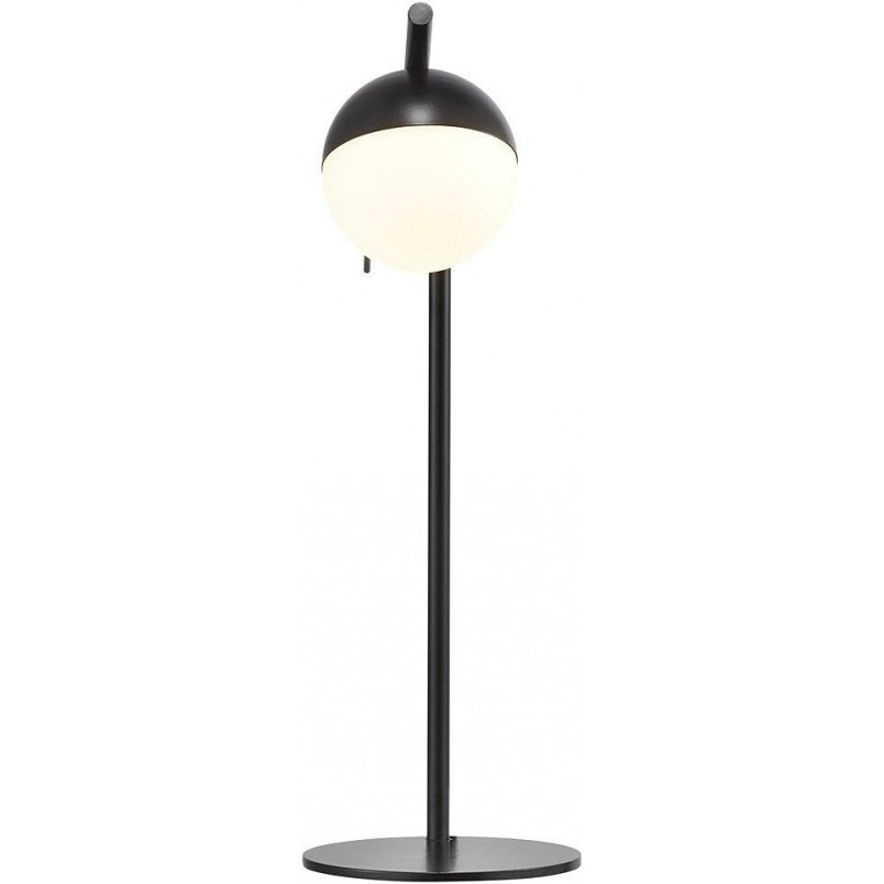 Lampa stołowa szklana kula Contina biało-czarna marki Nordlux