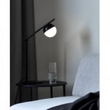 Lampa stołowa szklana kula Contina biało-czarna marki Nordlux