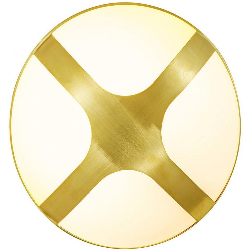 Kinkiet zewnętrzny okrągły Cross 20 mosiężny marki Nordlux