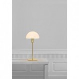Lampa stołowa szklana Ellen opal/mosiądz marki Nordlux