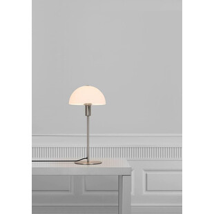 Lampa stołowa szklana Ellen opal/stal szczotkowana marki Nordlux