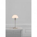 Lampa stołowa szklana Ellen opal/stal szczotkowana marki Nordlux