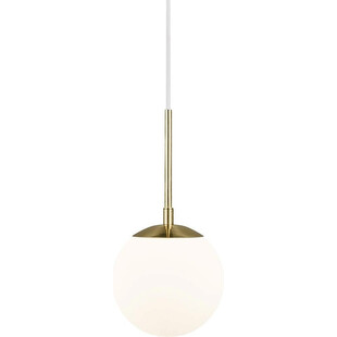 Lampa wisząca szklana kula Grant 15 biało-mosiężna marki Nordlux