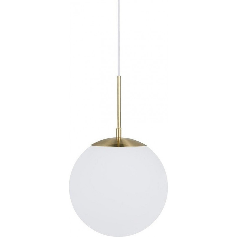 Lampa wisząca szklana kula Grant 25 biało-mosiężna marki Nordlux