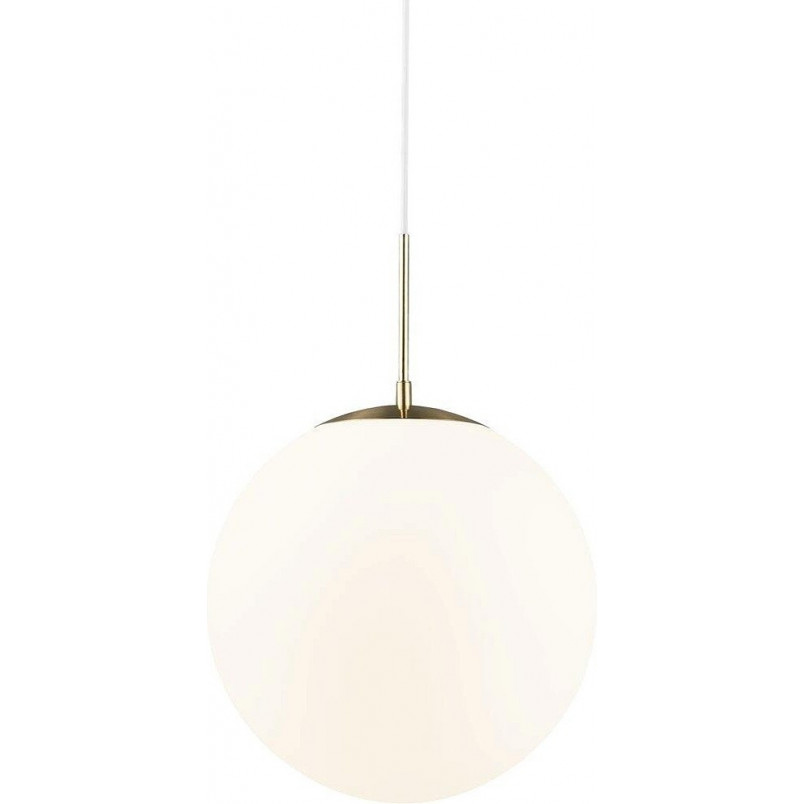 Lampa wisząca szklana kula Grant 35 biało-mosiężna marki Nordlux