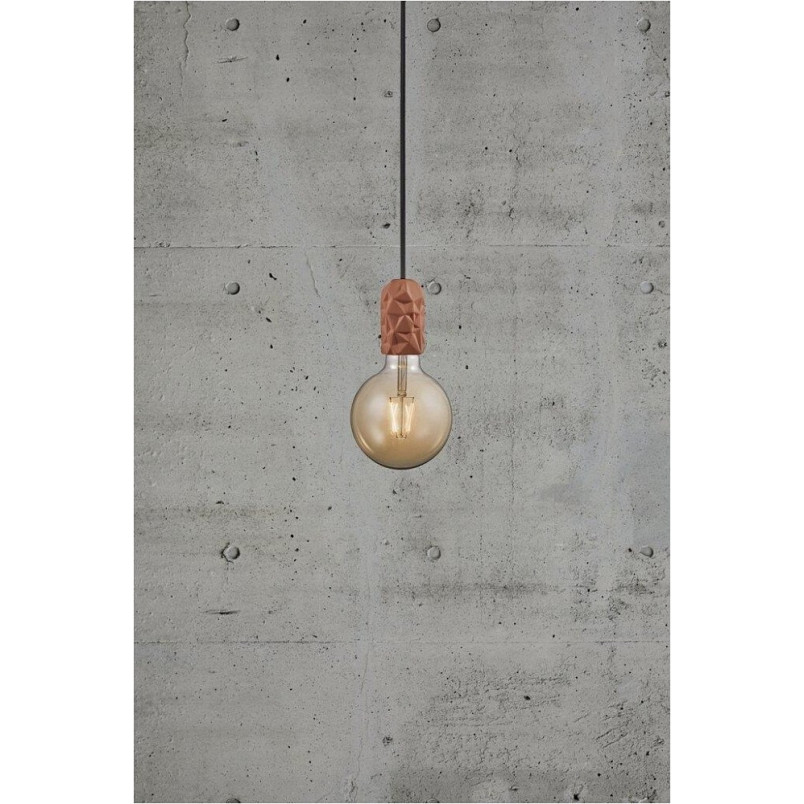 Lampa wisząca "żarówka" porcelanowa Hang terakota marki Nordlux
