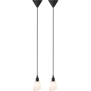 Lampa wisząca szklana podwójna Molli II czarna/opal marki Nordlux
