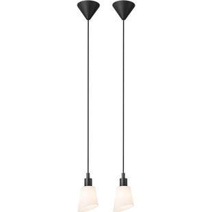 Lampa wisząca szklana podwójna Molli II czarna/opal marki Nordlux