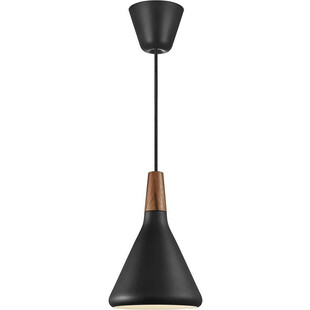 Lampa wisząca skandynawska z drewnem Nori 18 czarna marki DFTP