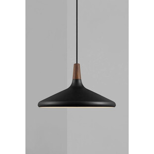 Lampa wisząca skandynawska z drewnem Nori 39 czarna marki DFTP