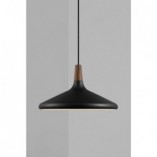 Lampa wisząca skandynawska z drewnem Nori 39 czarna marki DFTP