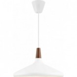 Lampa wisząca skandynawska z drewnem Nori 39 biała marki DFTP