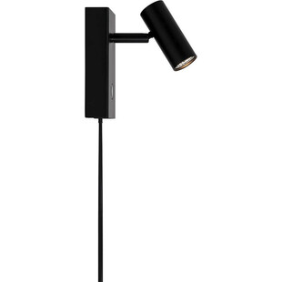 Kinkiet z włącznikiem i kablem Omari LED czarny marki Nordlux