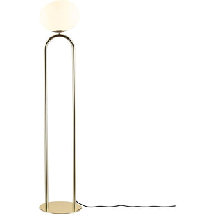 Lampa podłogowa szklana glamour Shapes mosiężny/opal marki DFTP
