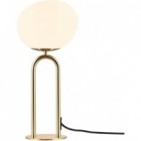 Lampa stołowa szklana glamour Shapes mosiężny/opal marki DFTP
