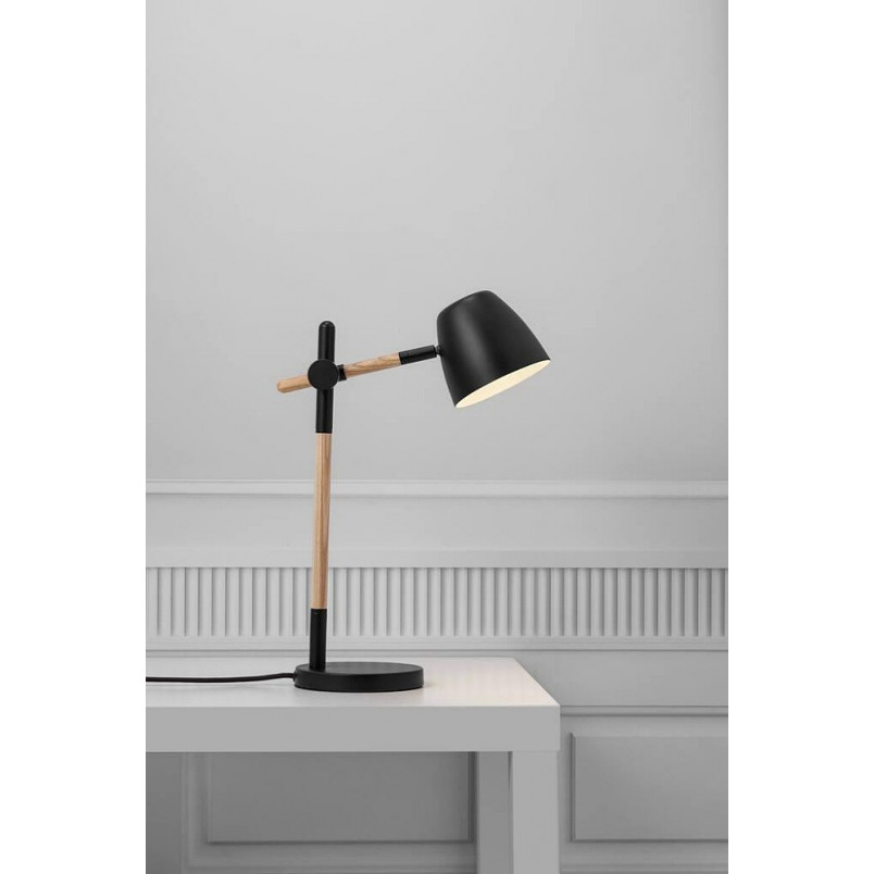 Lampa biurkowa skandynawska Theo czarna marki Nordlux