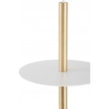 Lampa wisząca szklana kula Plaat 20 biało-mosiężna marki Ummo