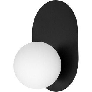 Kinkiet designerski szklana kula Hanea biało-czarny marki Ummo